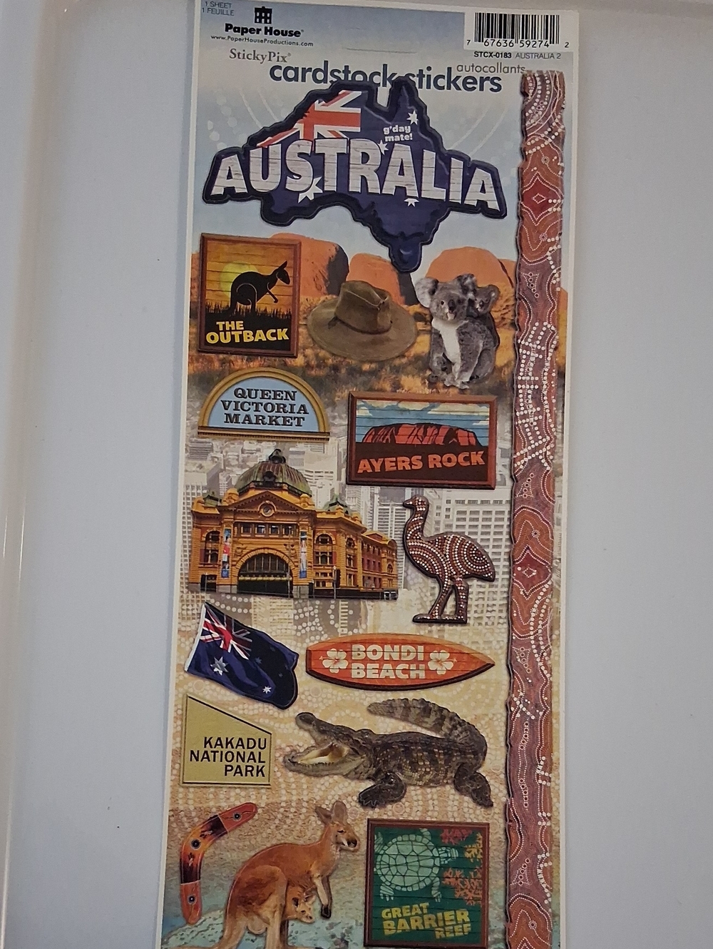 Australia Sticker Sheet - Travel Icons
